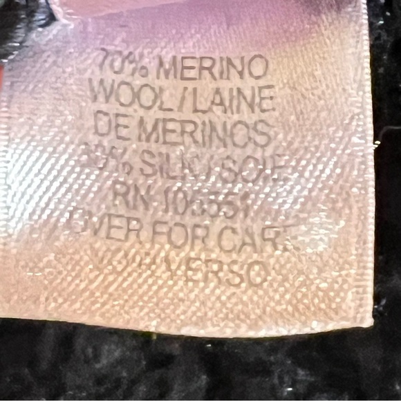 Calypso St Barth Wool & Silk Chunky Knit Blend Open Front Cardigan Sweater Black - Picture 5 of 12